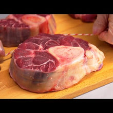 Load and play video in Gallery viewer, Halal Grass Fed Angus Bone-In Shank Osso Buco (~2-2.5lbs)
